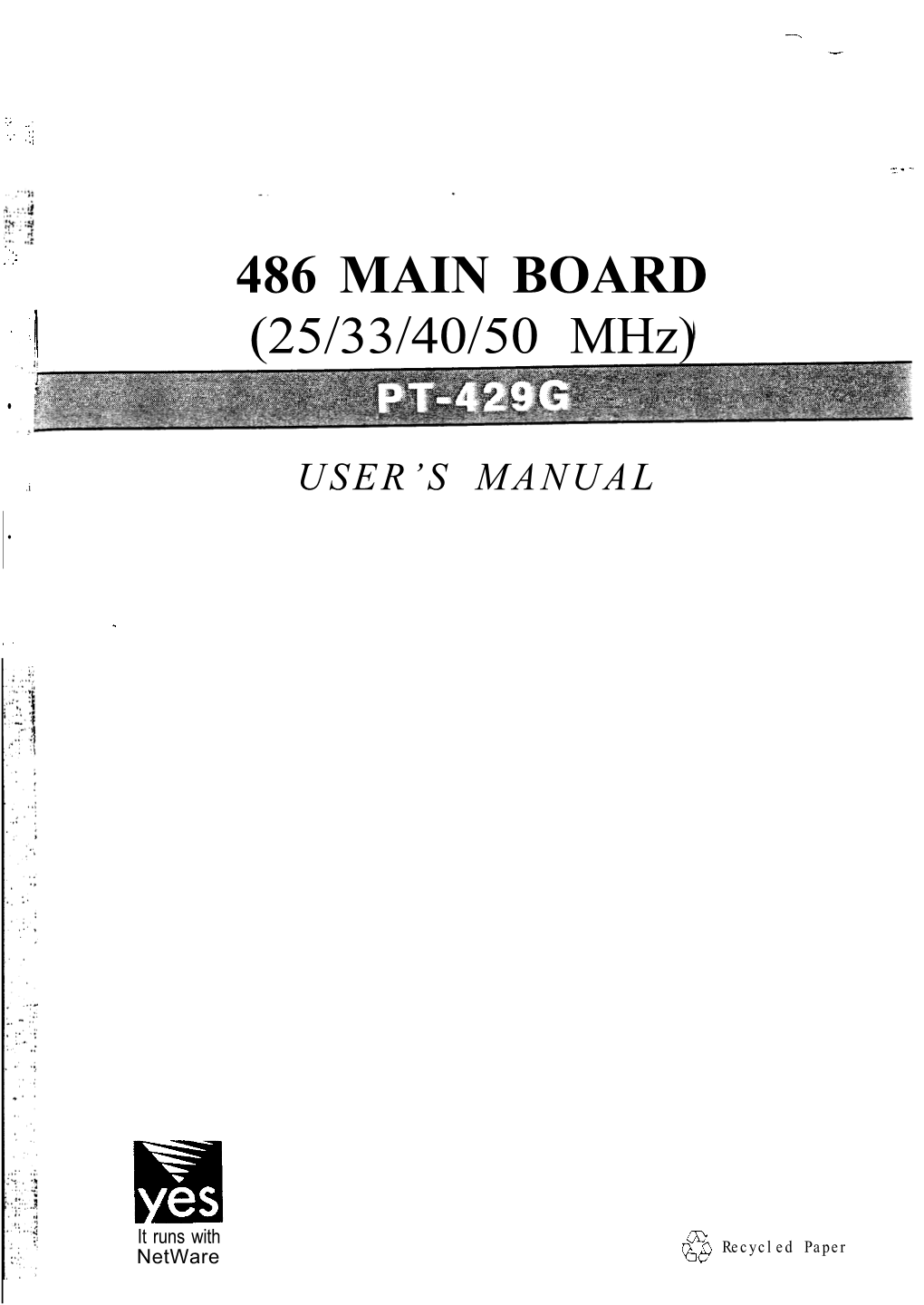 Motherboard- 486-VESA - PT-429G.Pdf