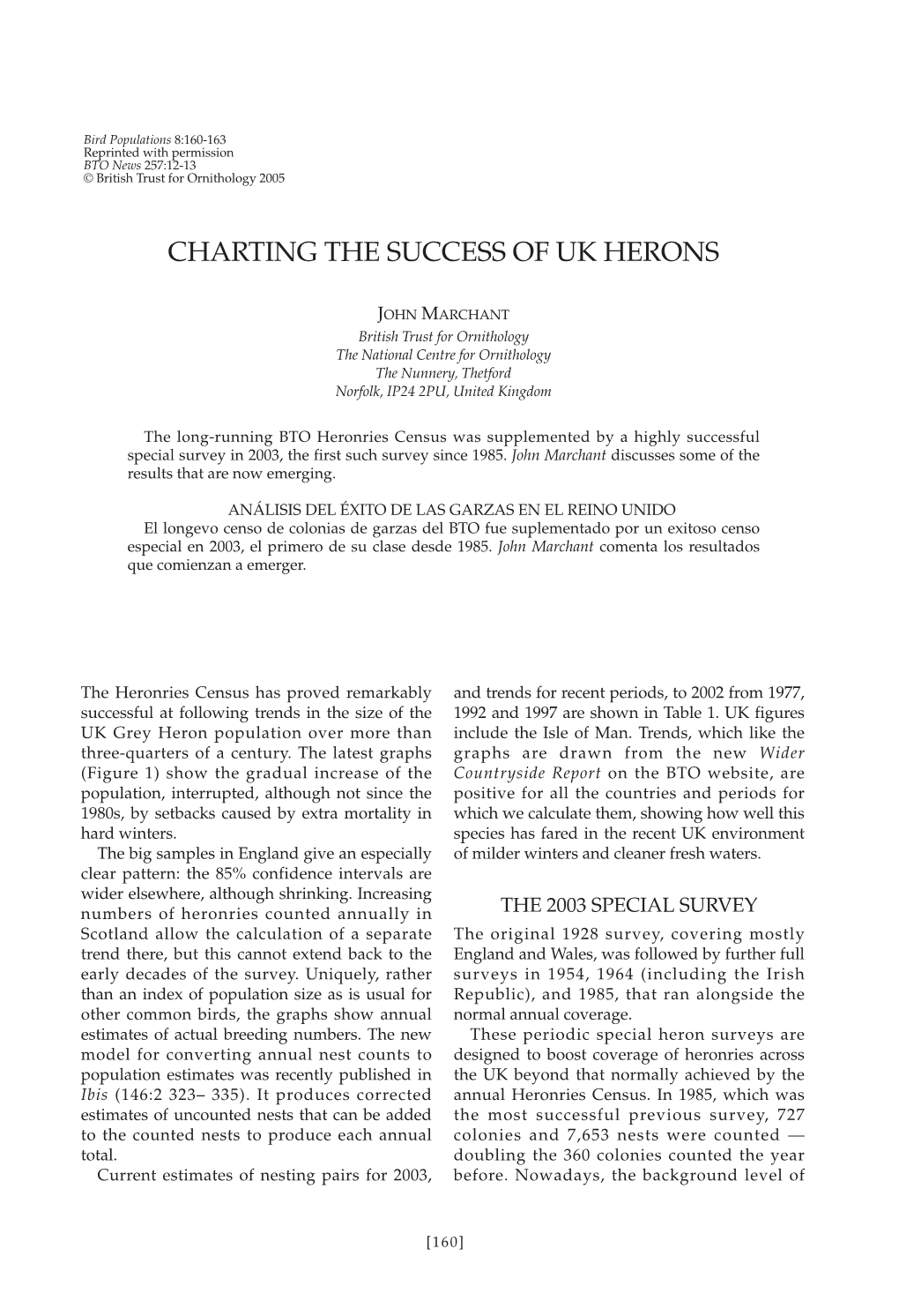 Charting the Success of Uk Herons