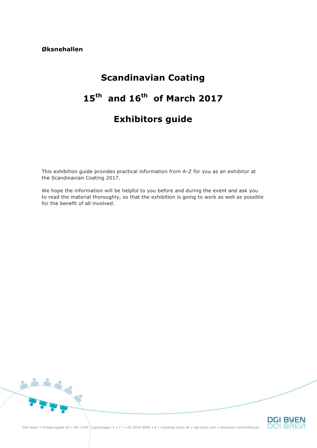 Scandinavian Coating 15Th and 16Th of March 2017 Exhibitors Guide