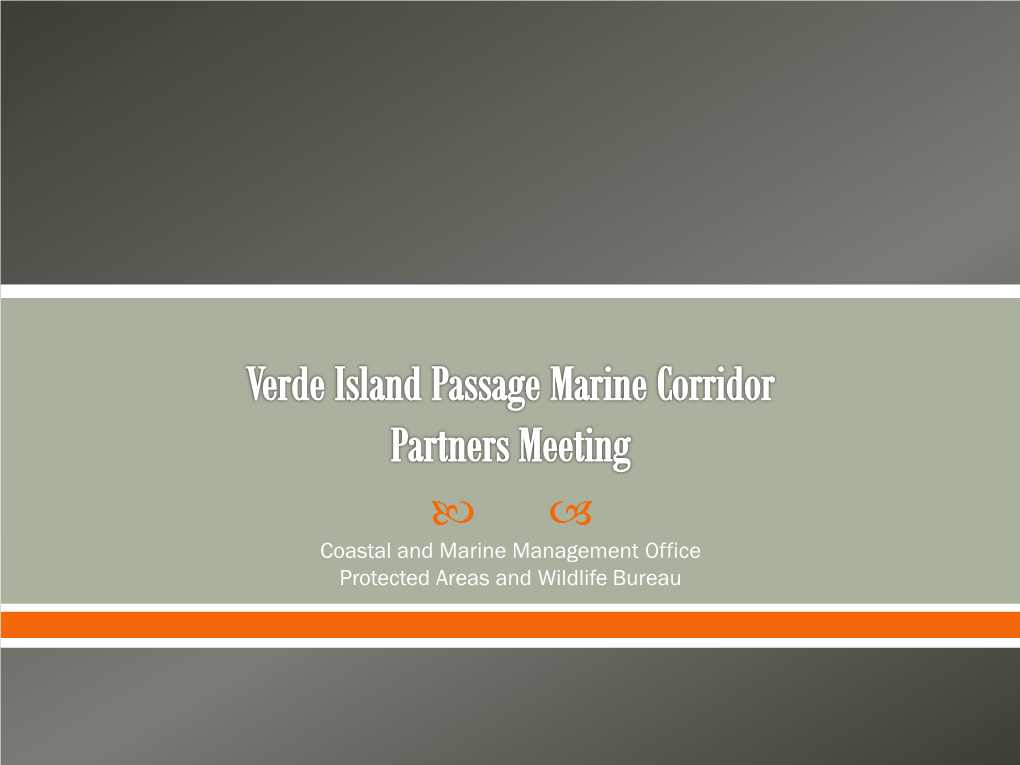 Verde Island Passage Marine Biodiversity Conservation Corridor