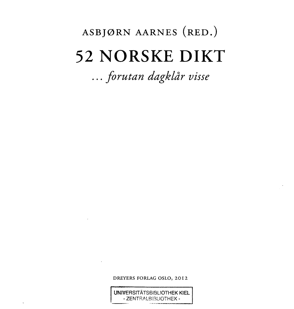 52 Norske Dikt