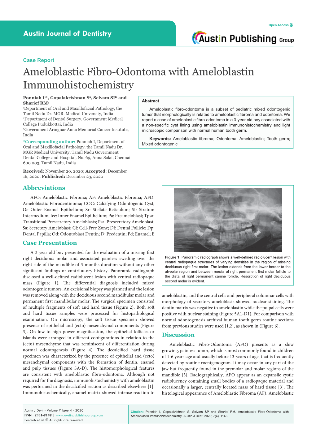 Ameloblastic Fibro-Odontoma with Ameloblastin Immunohistochemistry