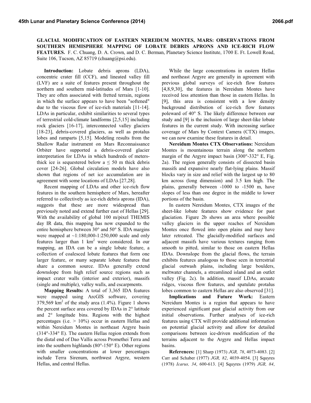 Glacial Modification of Eastern Nereidum Montes, Mars: Observations from Southern Hemisphere Mapping of Lobate Debris Aprons and Ice-Rich Flow Features