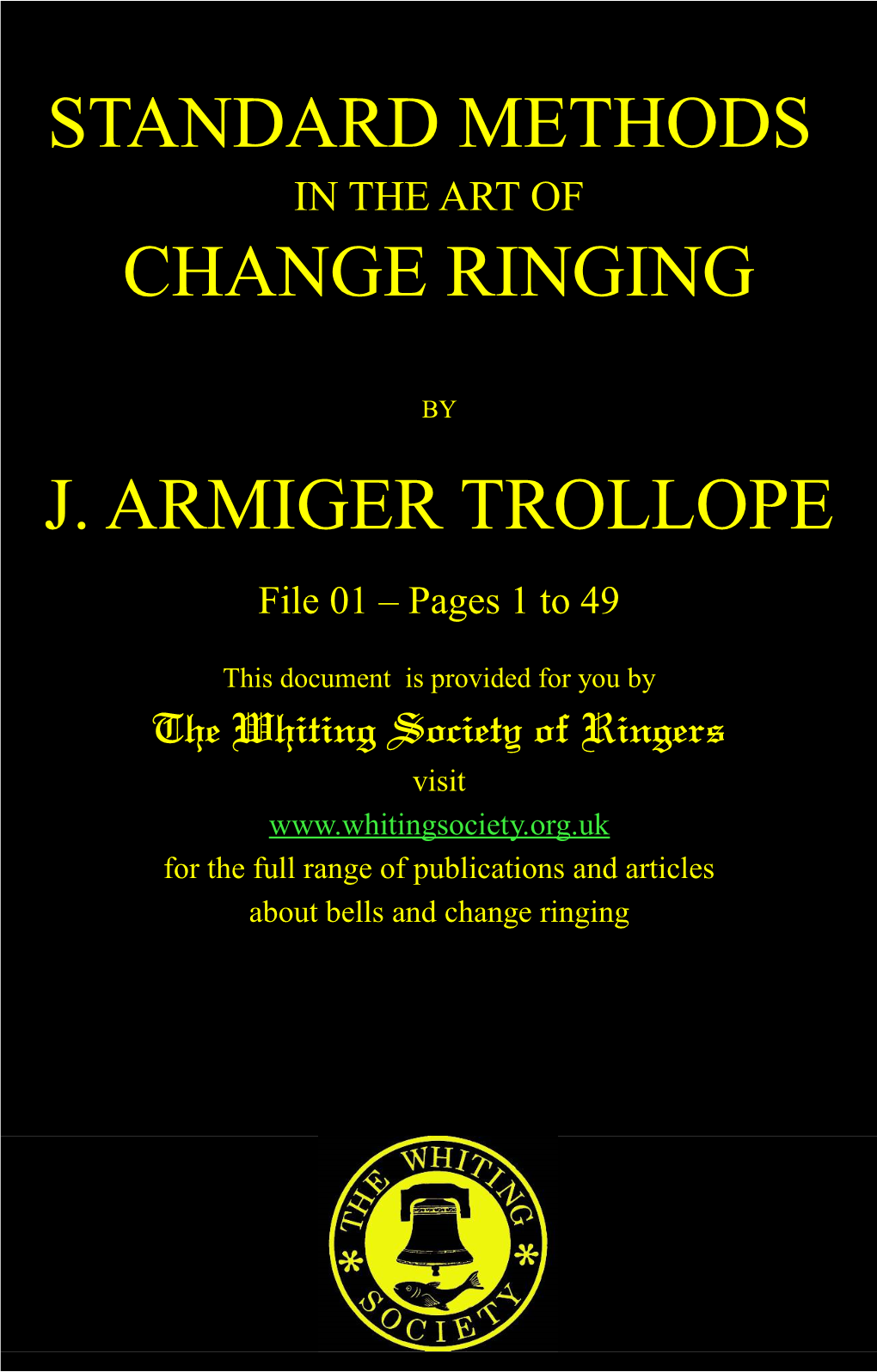 Standard Methods Change Ringing J. Armiger Trollope