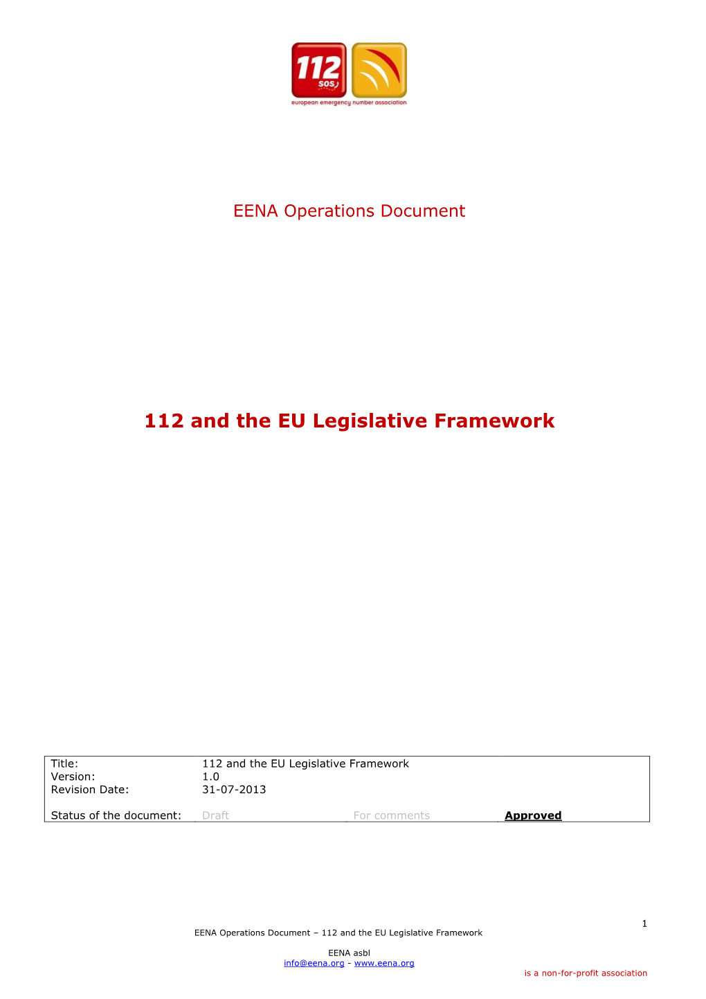 112 and the EU Legislative Framework