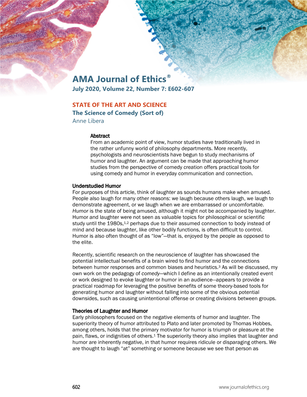 AMA Journal of Ethics® July 2020, Volume 22, Number 7: E602-607