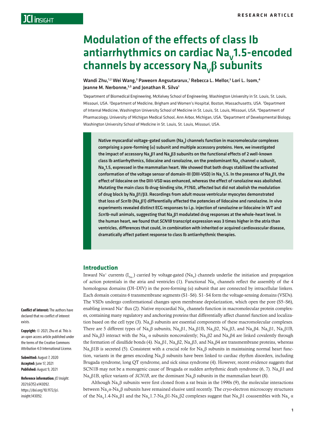 Modulation of the Effects of Class Ib Antiarrhythmics on Cardiac Na 1.5