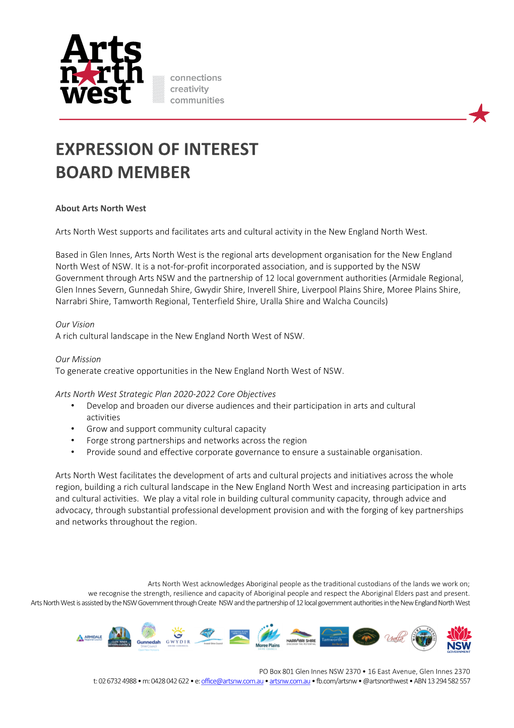 Expression of Interest Board Member