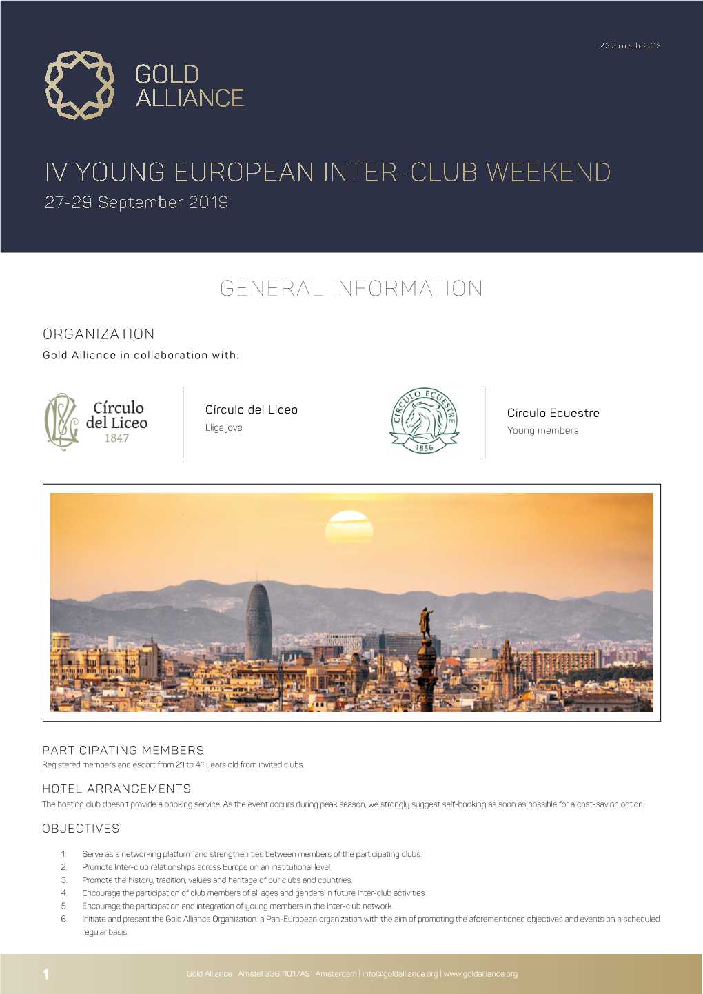 IV YOUNG EUROPEAN INTER-CLUB WEEKEND 27-29 September 2019