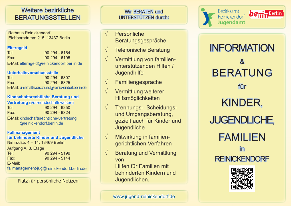 Information Beratung Kinder, Jugendliche, Familien