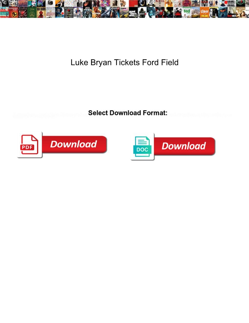 Luke Bryan Tickets Ford Field