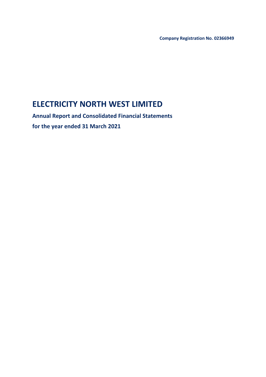 Pdf Electricity North West Limited Annual Report and Financial