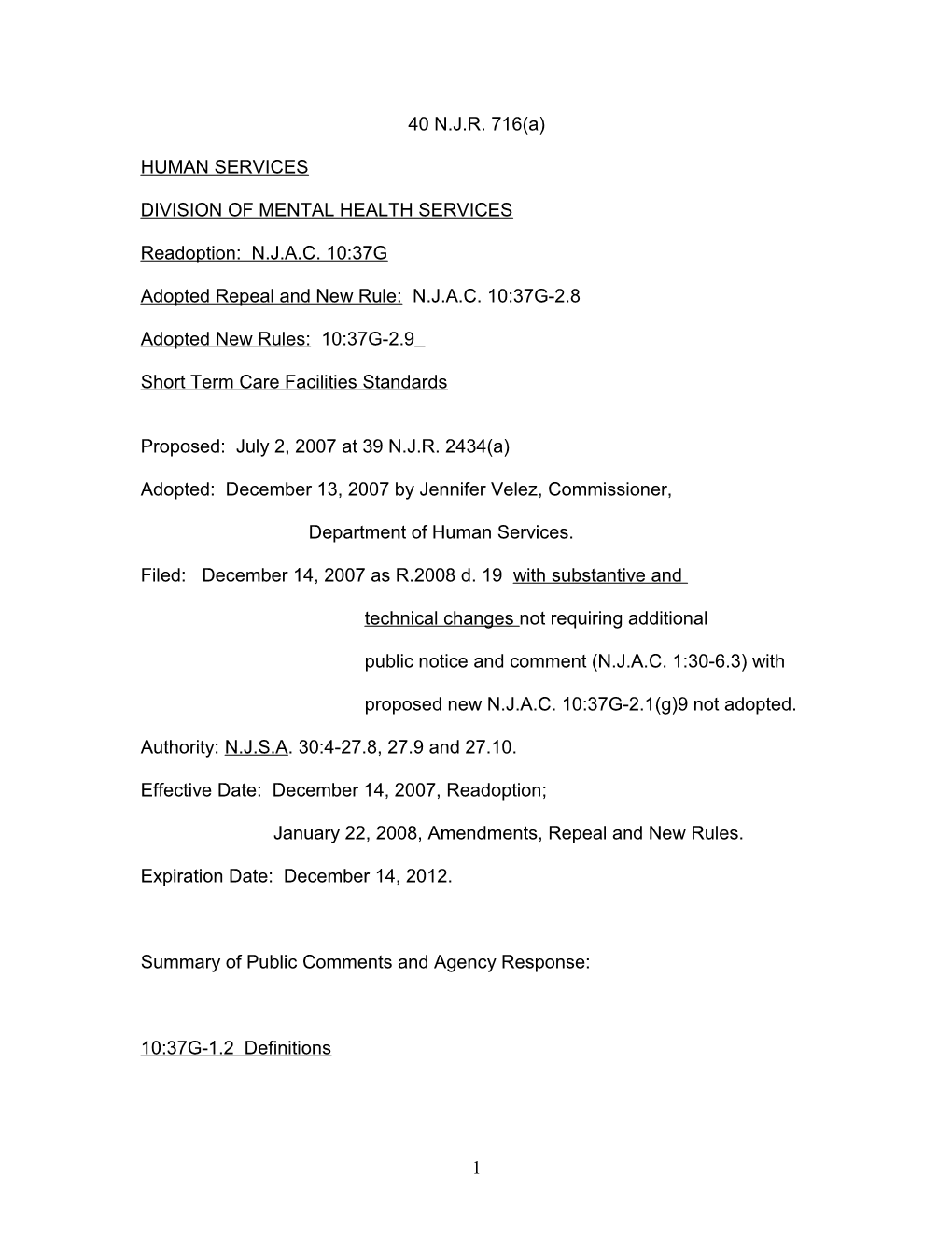 Division of Mental Health Services