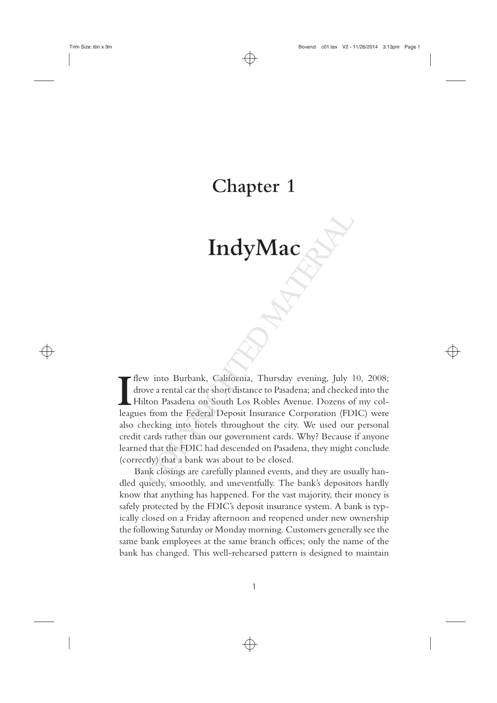 Chapter 1 Indymac Iflew