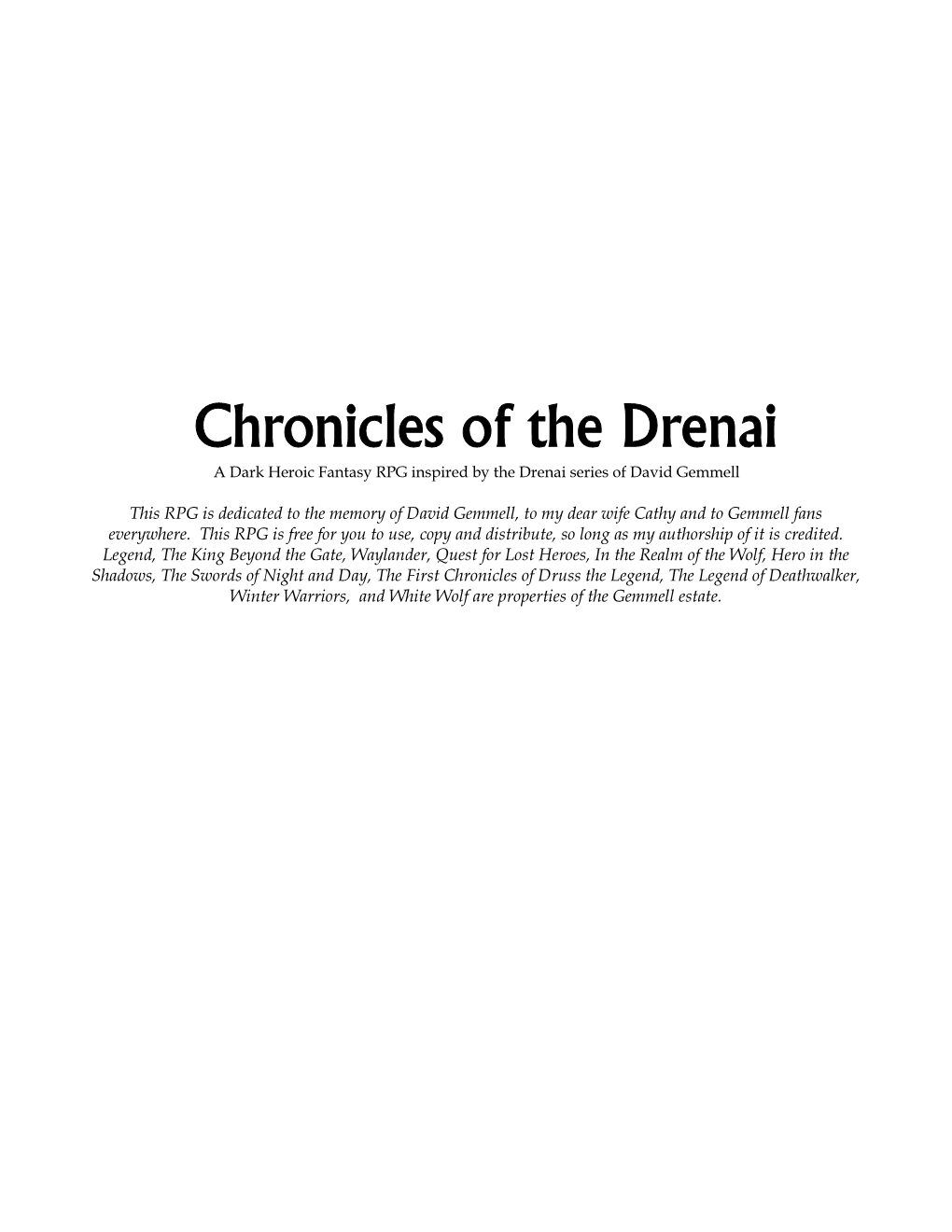 Chronicles of the Drenai