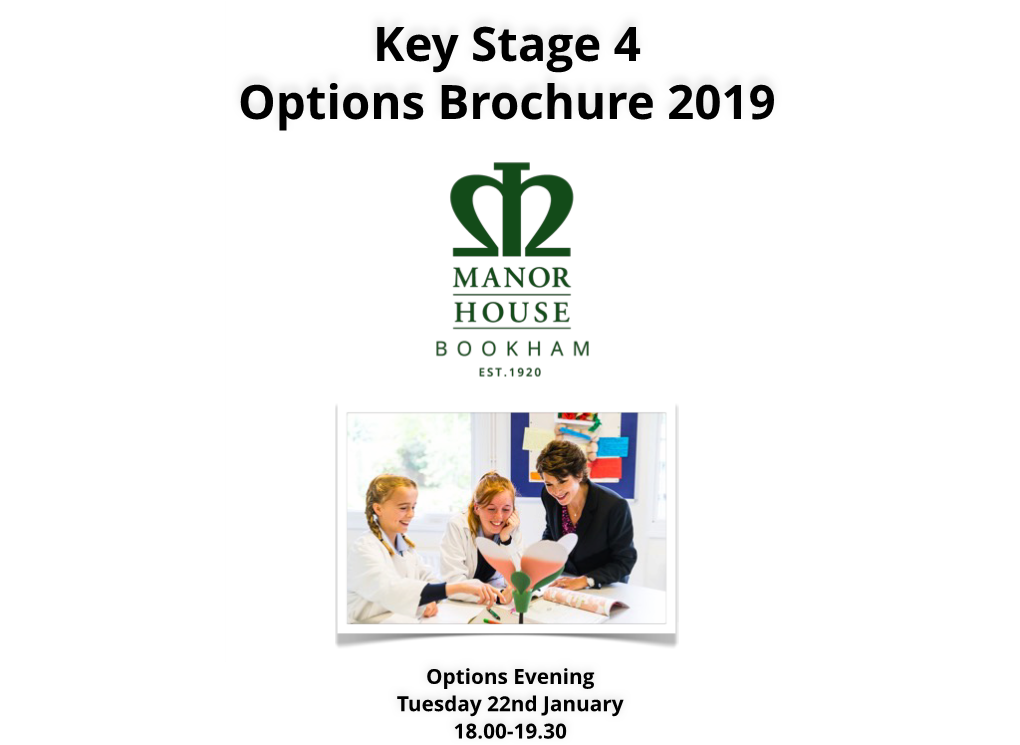 Key Stage 4 Options Brochure 2019