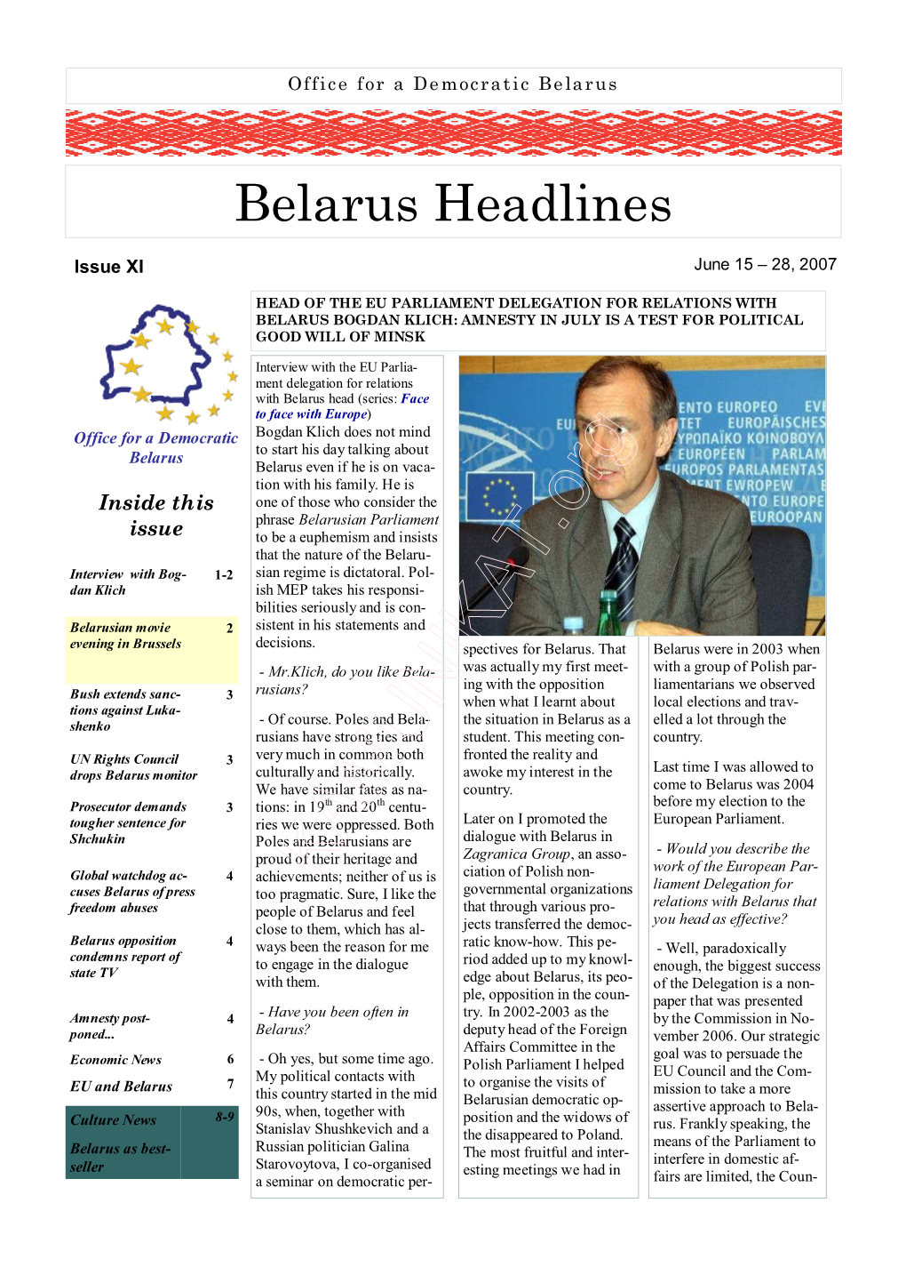 Belarus Headlines