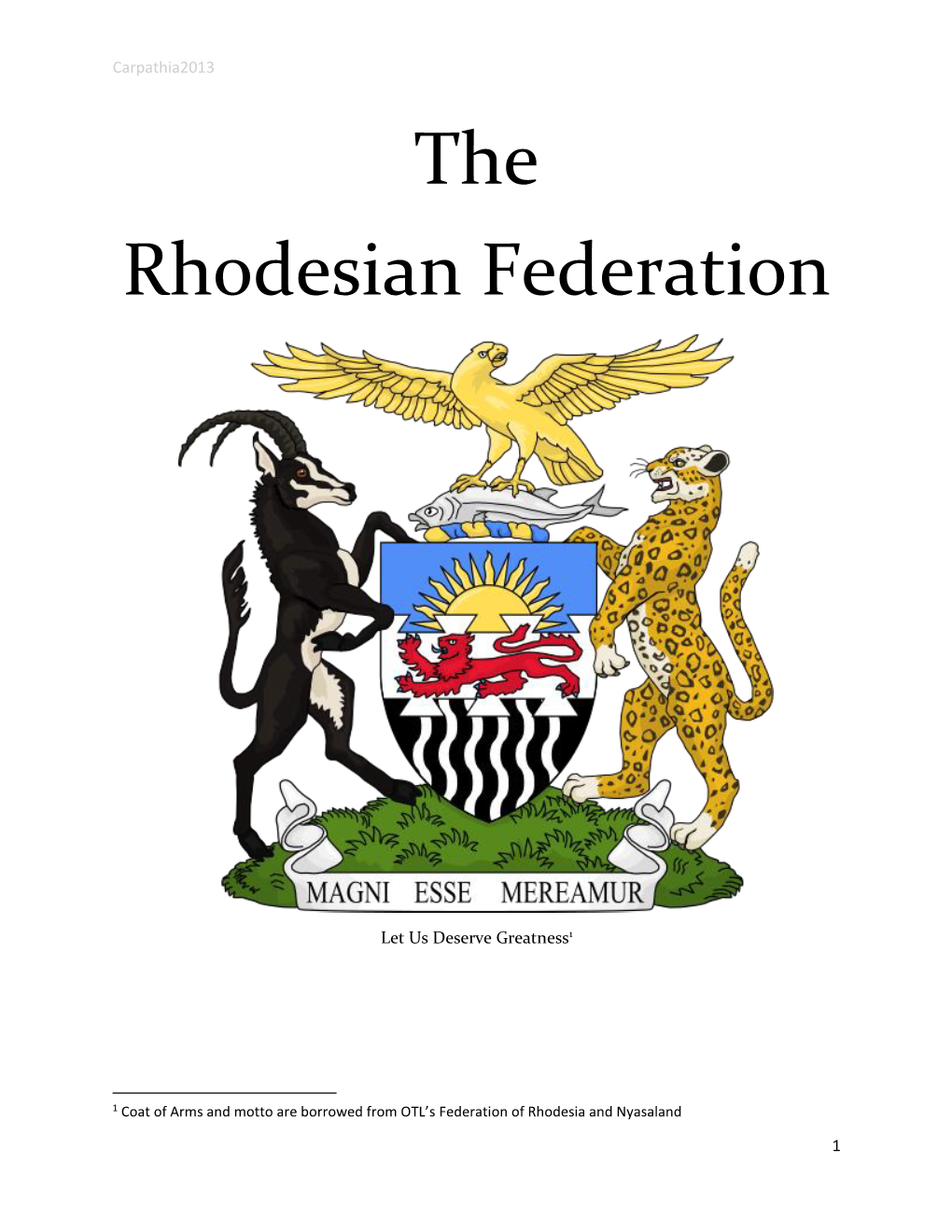 The Rhodesian Federation