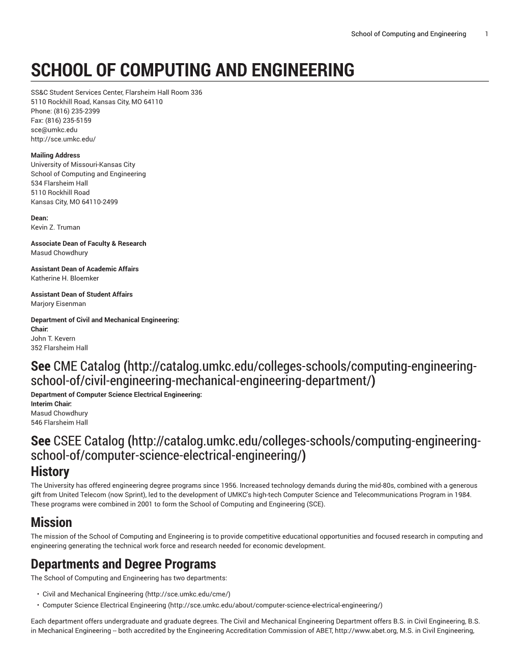 School of Computing and Engineering 1