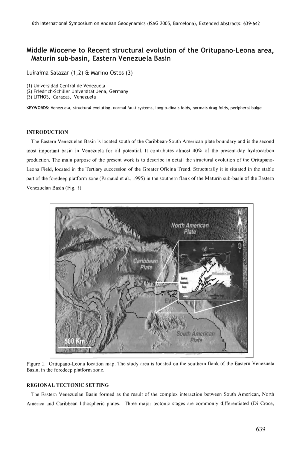 Middle Miocene to Recent Structural Evolution of the Oritupano-Leona Area, Maturin Sub-Basin, Eastern Venezuela Basin