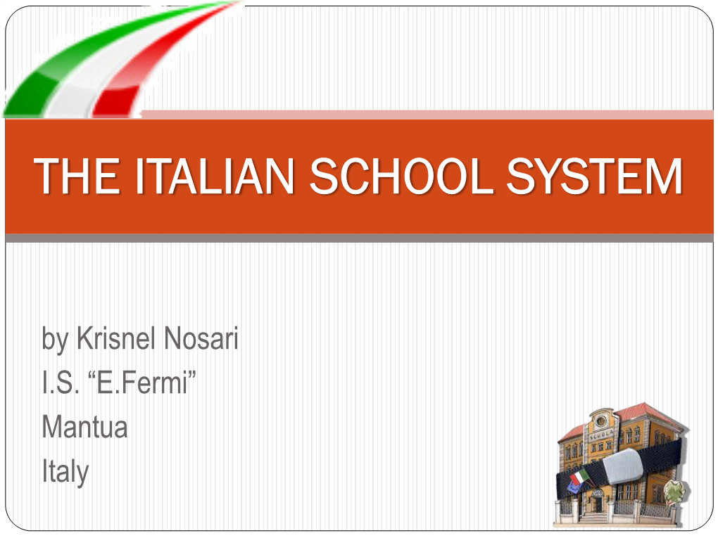 The Italian School System