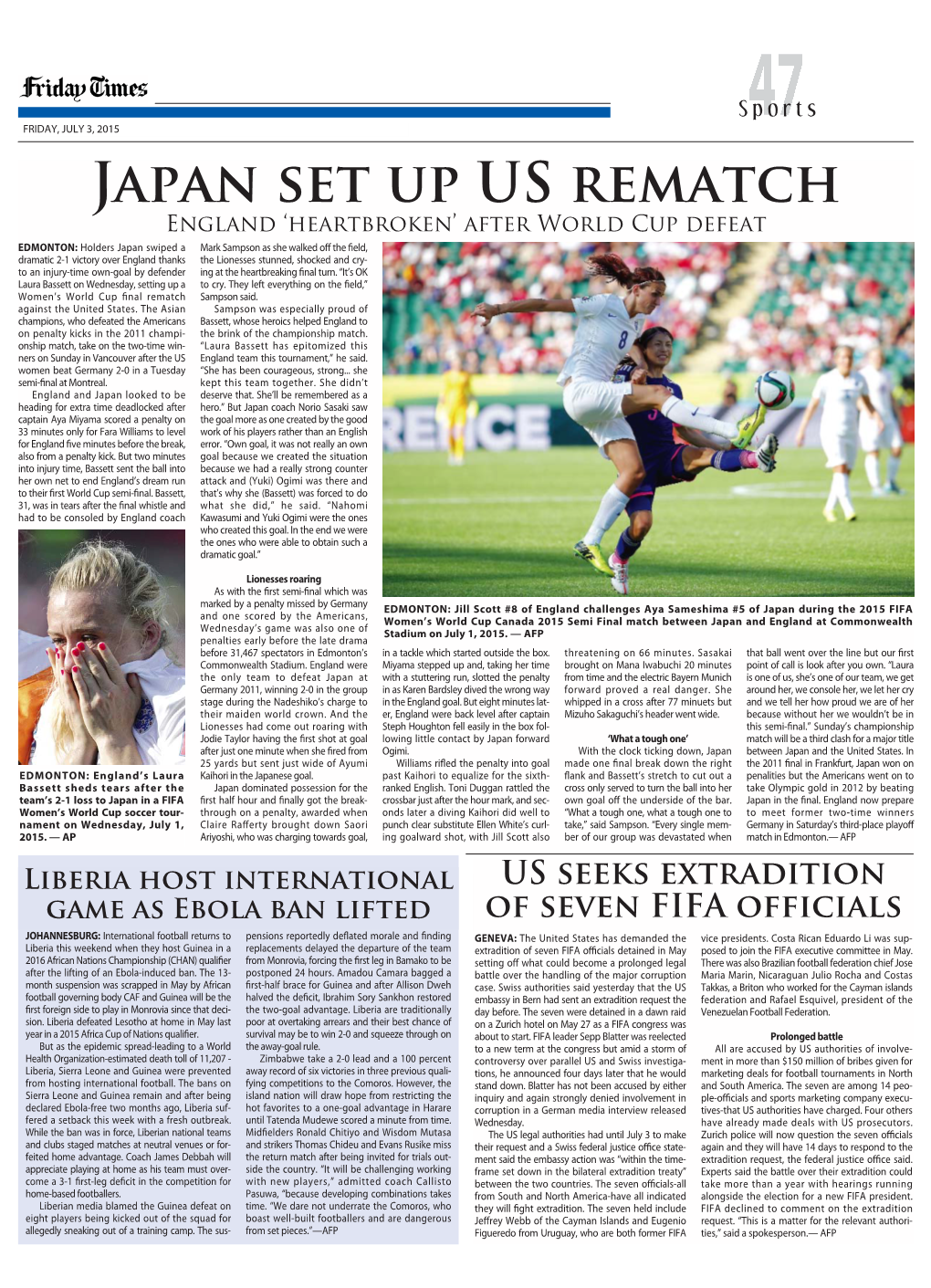 Japan Set up US Rematch