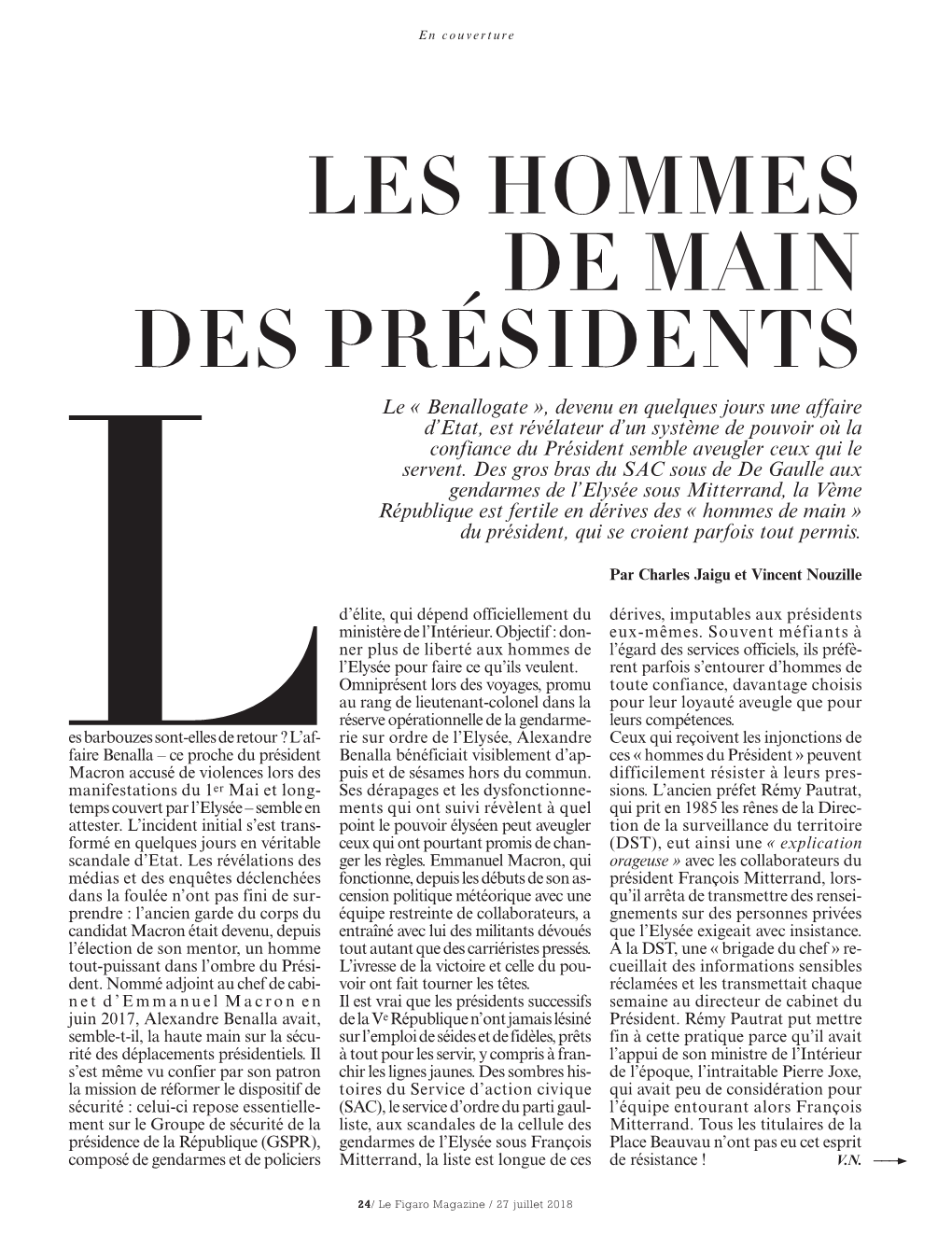 Les Hommes De Main Des Présidents