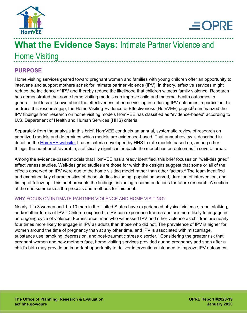 Intimate Partner Violence and Home Visiting