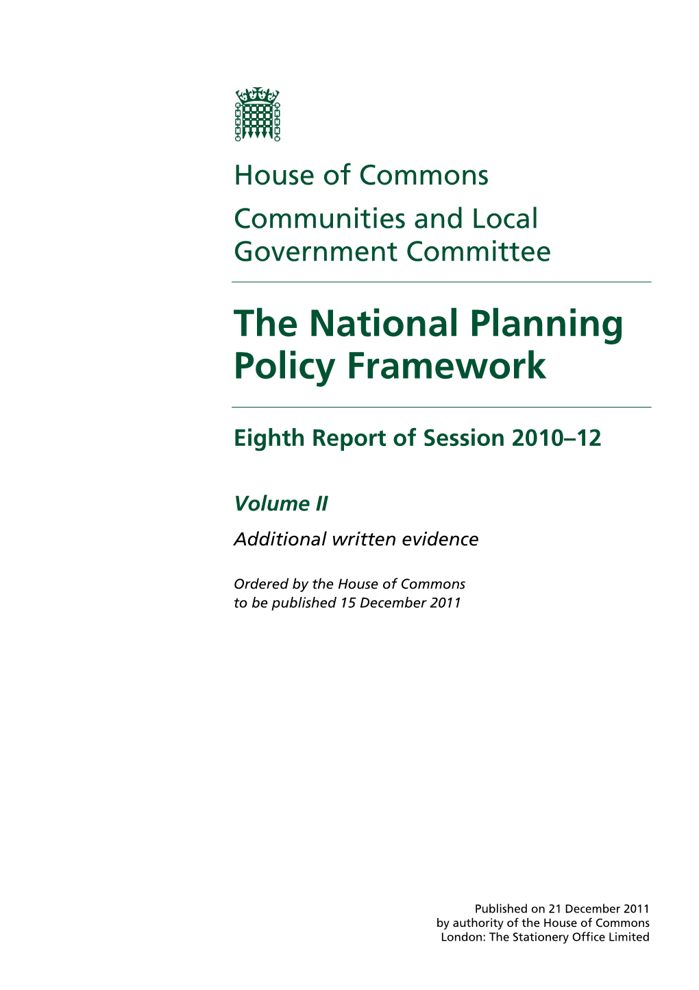The National Planning Policy Framework