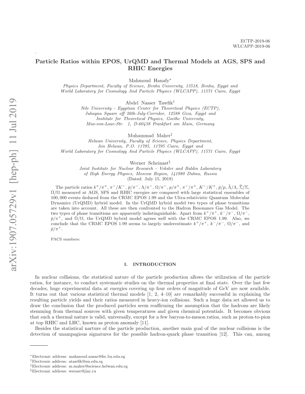Particle Ratios Within EPOS, Urqmd and Thermal Models at AGS, SPS and RHIC Energies
