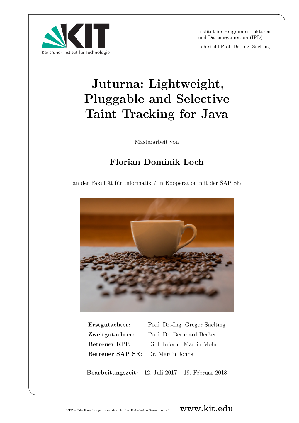 Juturna: Lightweight, Pluggable and Selective Taint Tracking for Java