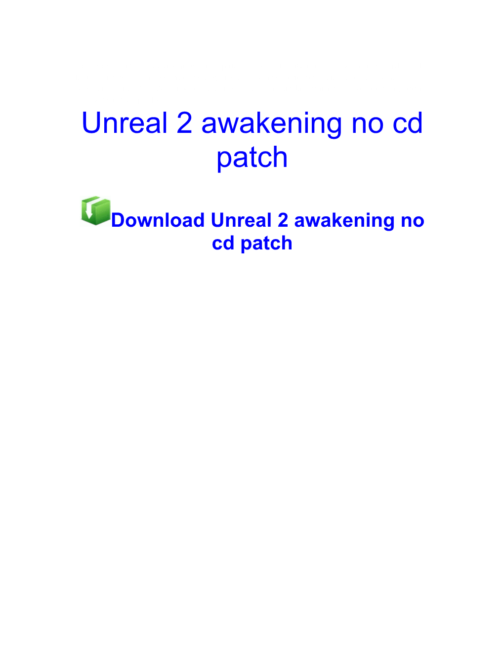 Unreal 2 Awakening No Cd Patch