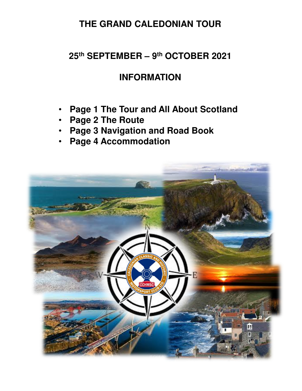 Information Pack (Route, Accommodation Suggestions)