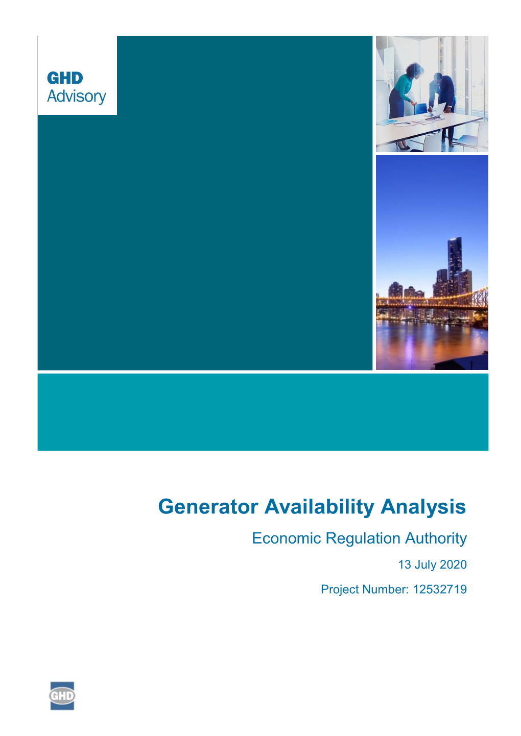 Generator Availability Analysis Economic Regulation Authority