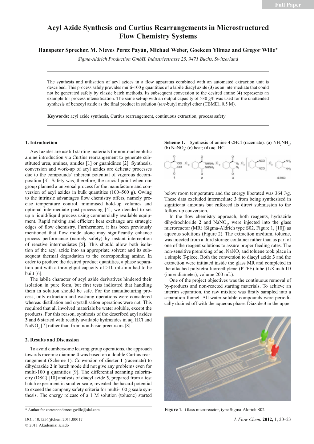 Acyl Azide Synthesis and Curtius Rearrangements in Microstructured Flow Chemistry Systems