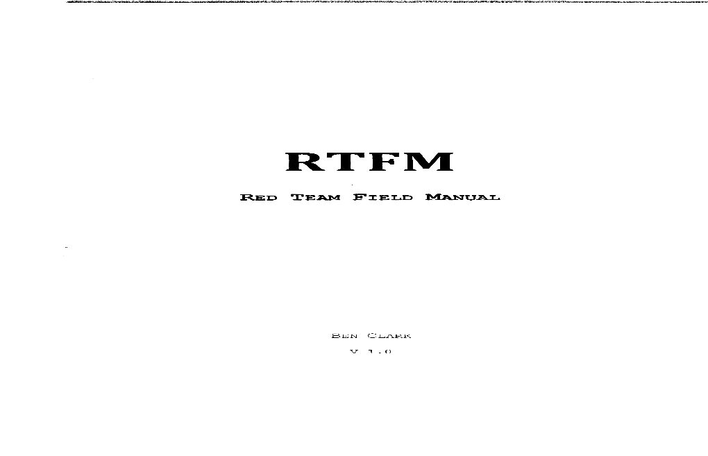 Red Team Field Manual.Pdf