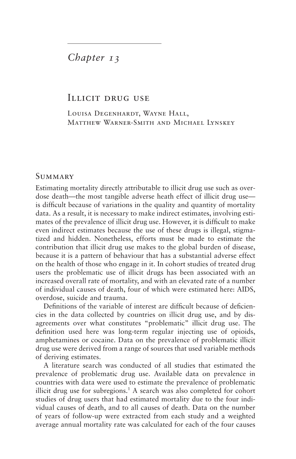 Chapter 13 Illicit DRUG