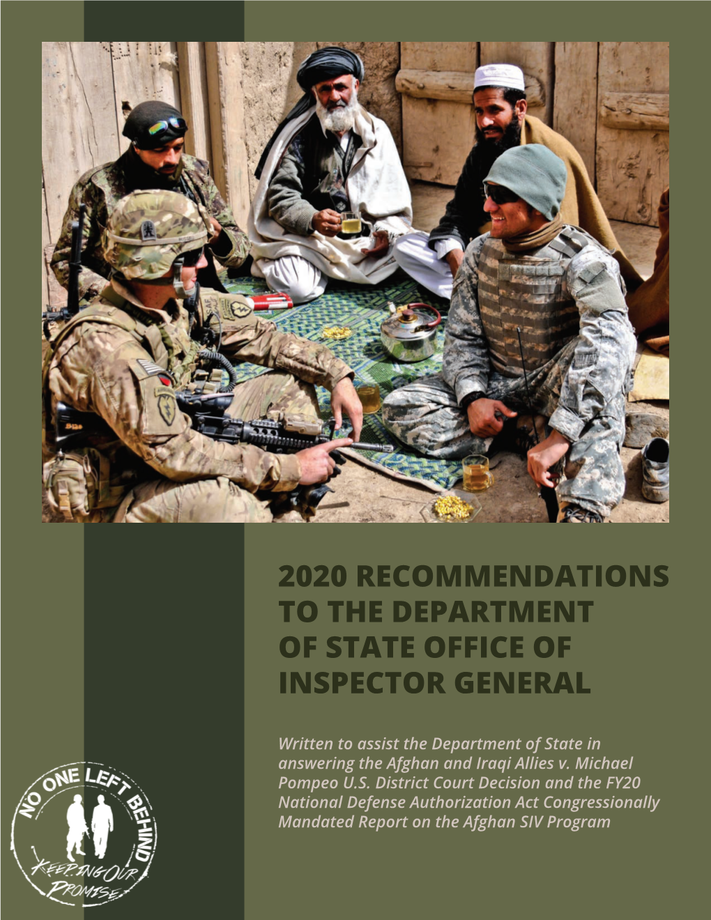 2020 Recommendations to the Department of State Office of Inspector General