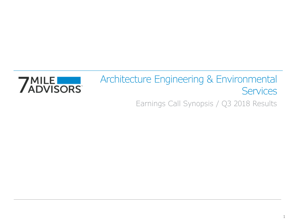 Architecture Engineering & Environmental Services