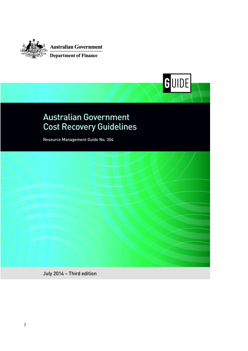 Australian Government Cost Recovery Guidelines - Resource Management Guide No. 304
