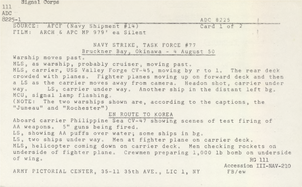 EN ROUTE to KOREA Aboard Carrier Philippine Sea CV-47 Showing Scenes of Test Firing of AA Weapons