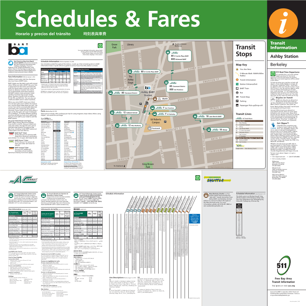 Transit Information Ashby Station Berkeley