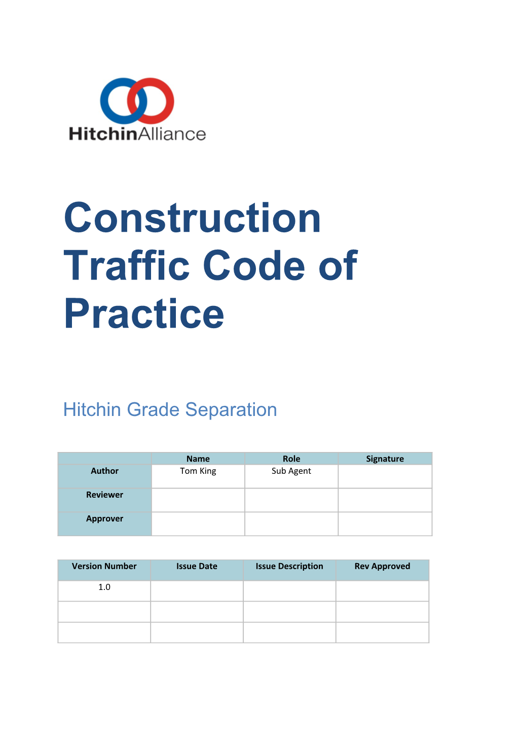 Construction Traffic Code of Practice