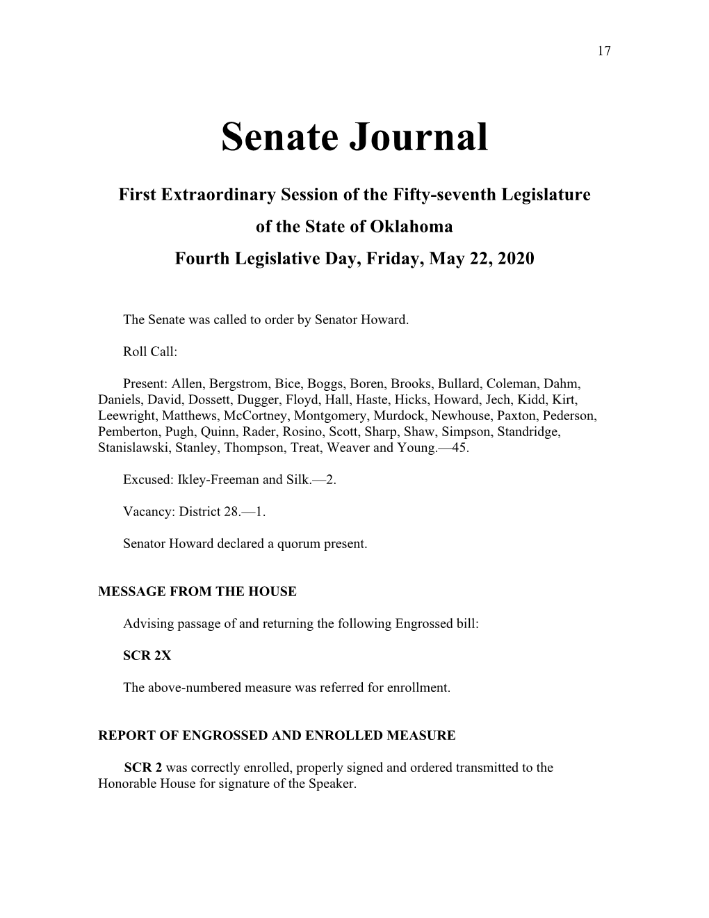 Senate Journal