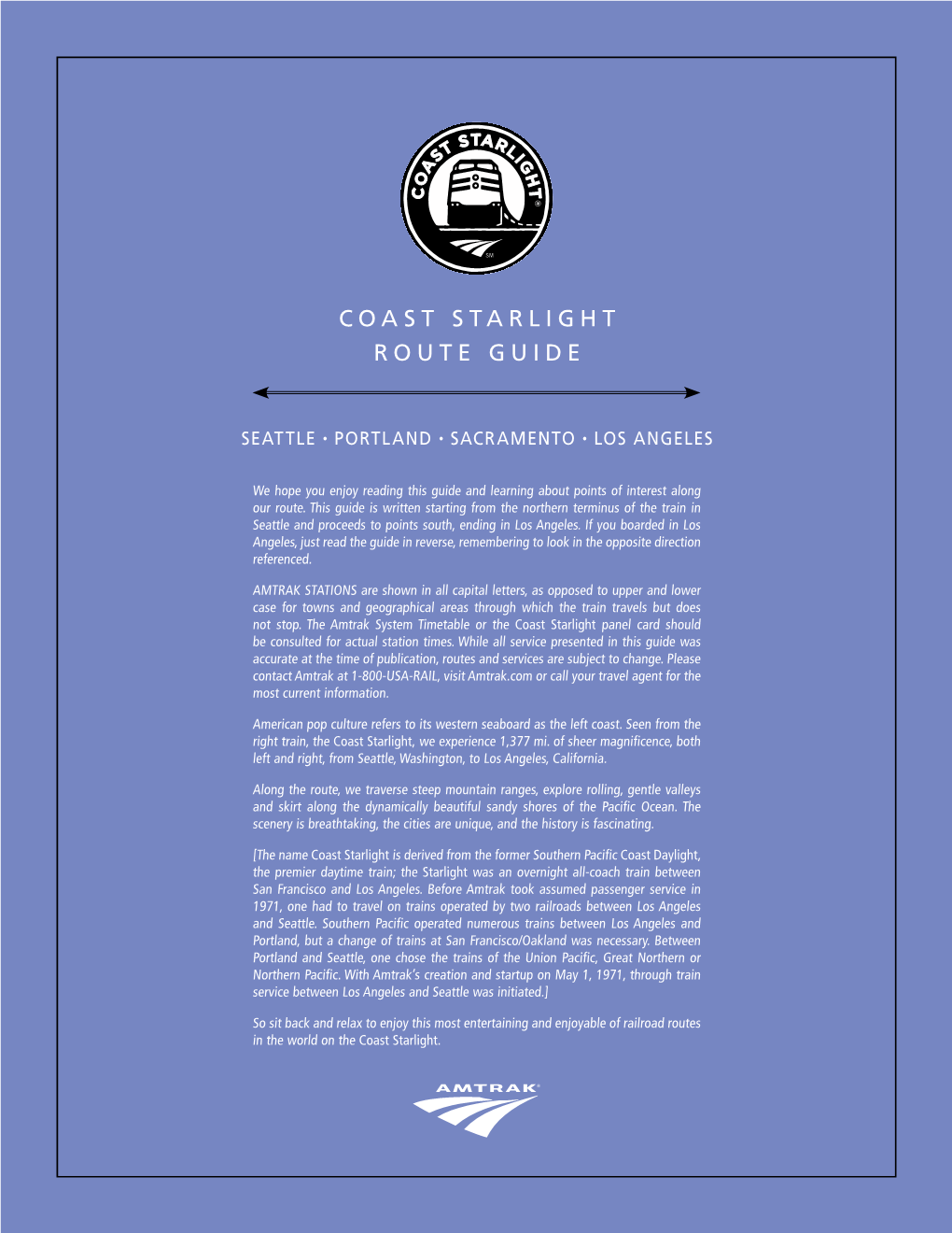 Coast Starlight Route Guide 2 Mt