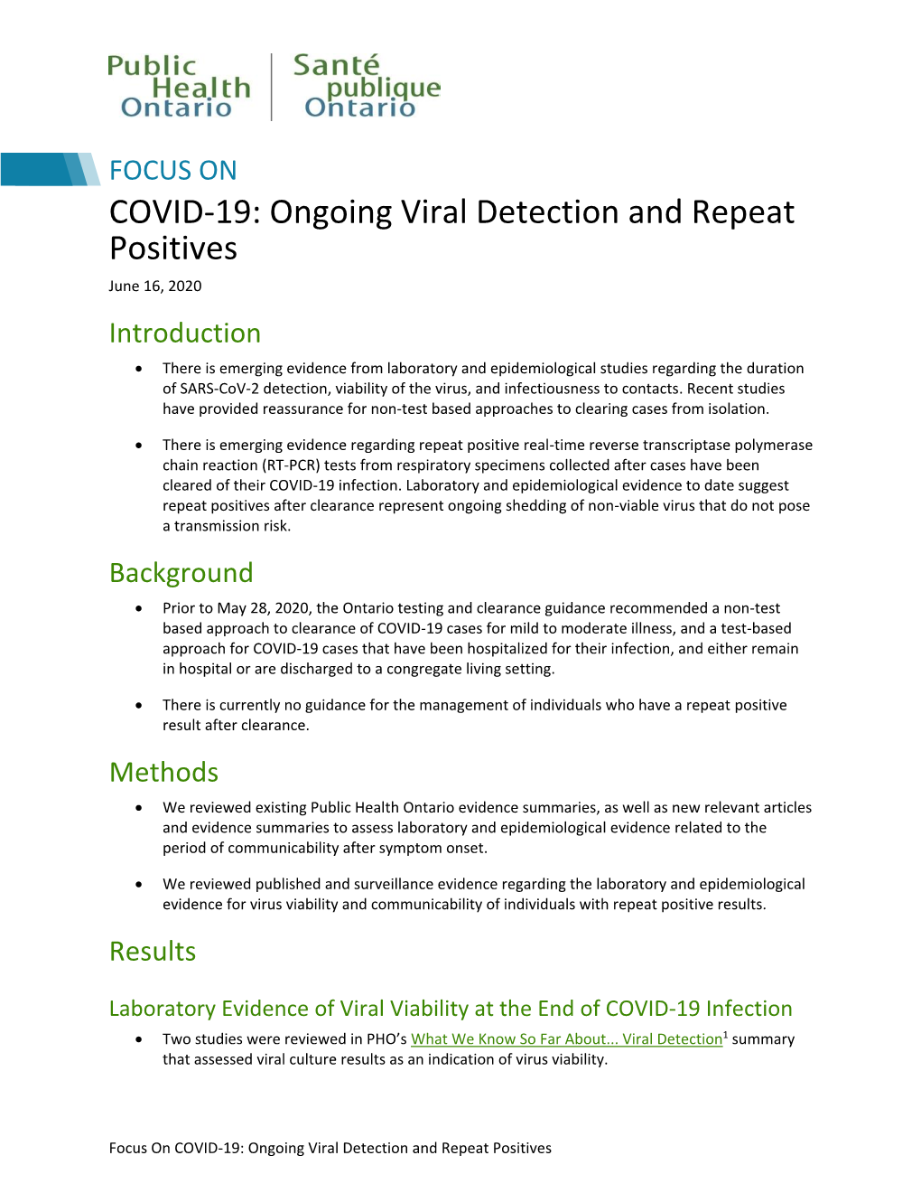 Focus on COVID-19: Ongoing Viral Detection and Repeat Positives