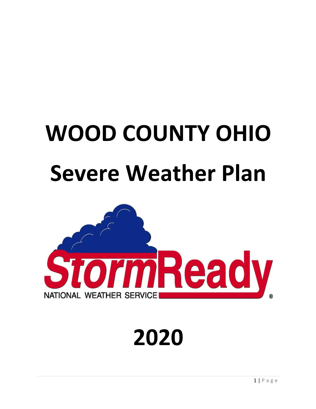 WOOD COUNTY OHIO Severe Weather Plan 2020