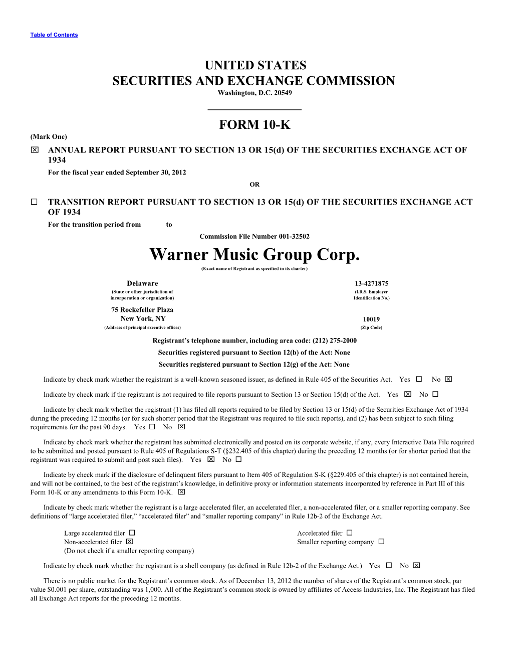 UNITED STATES SECURITIES and EXCHANGE COMMISSION Washington, D.C