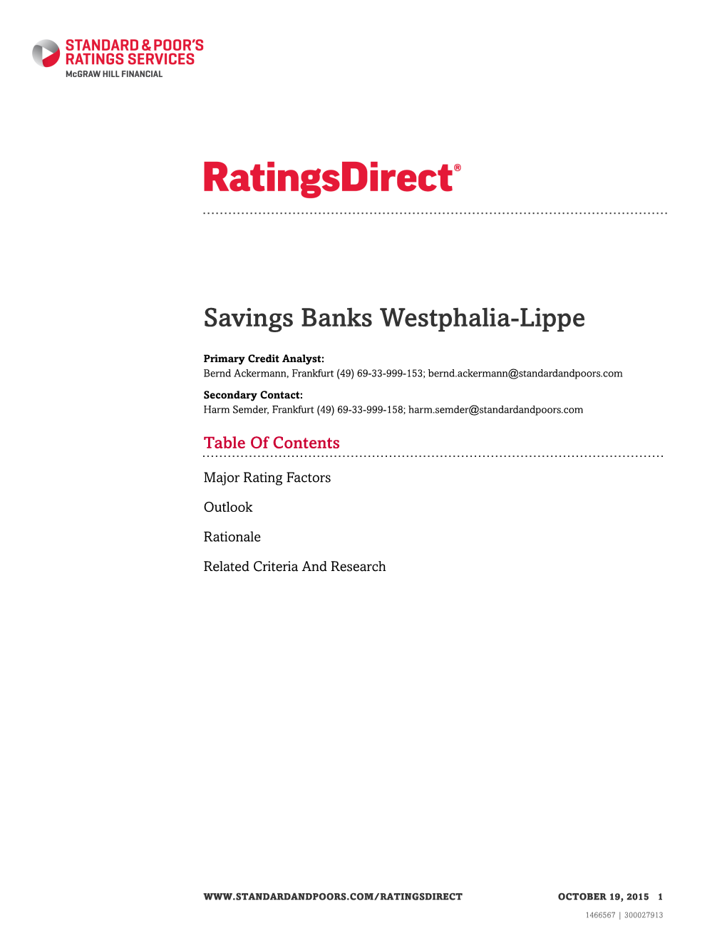 Savings Banks Westphalia-Lippe