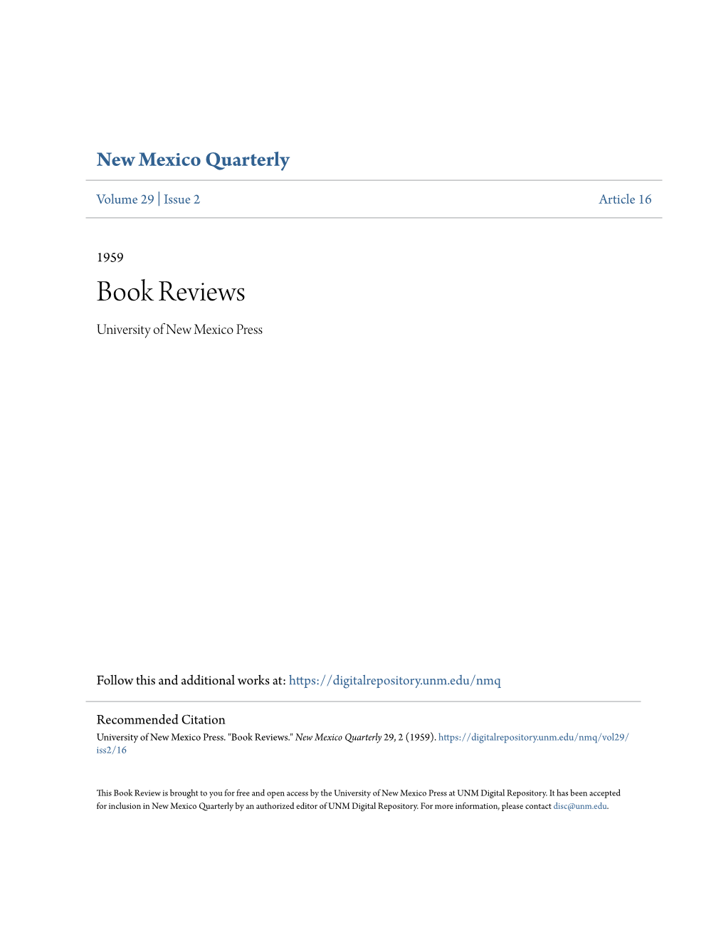 Book Reviews University of New Mexico Press